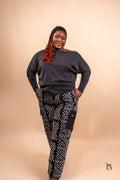 Black & White Ankara Baggy Trouser