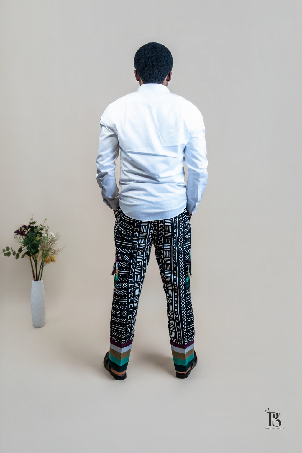 Midnight Heritage Mudcloth Baggy Trousers