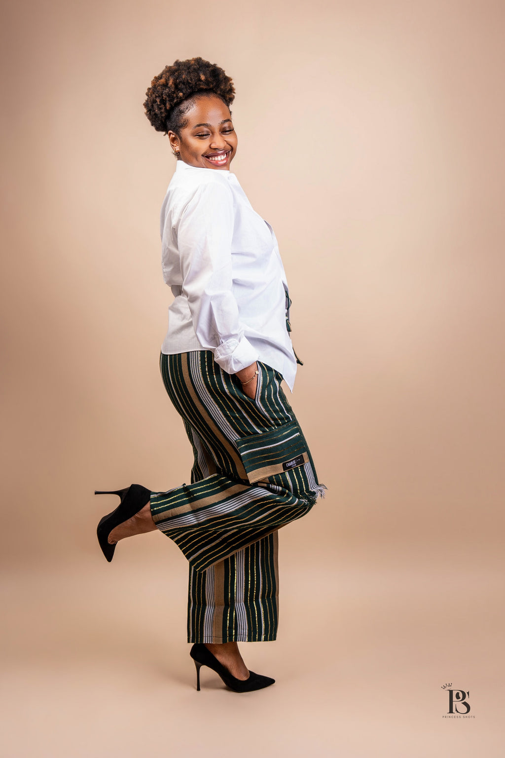 Emerald Green Aso Oke Baggy Trousers