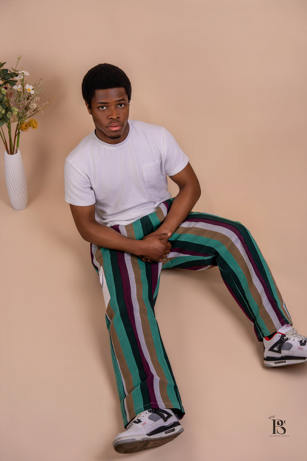 Heritage Stripe Aso Oke Baggy Trousers