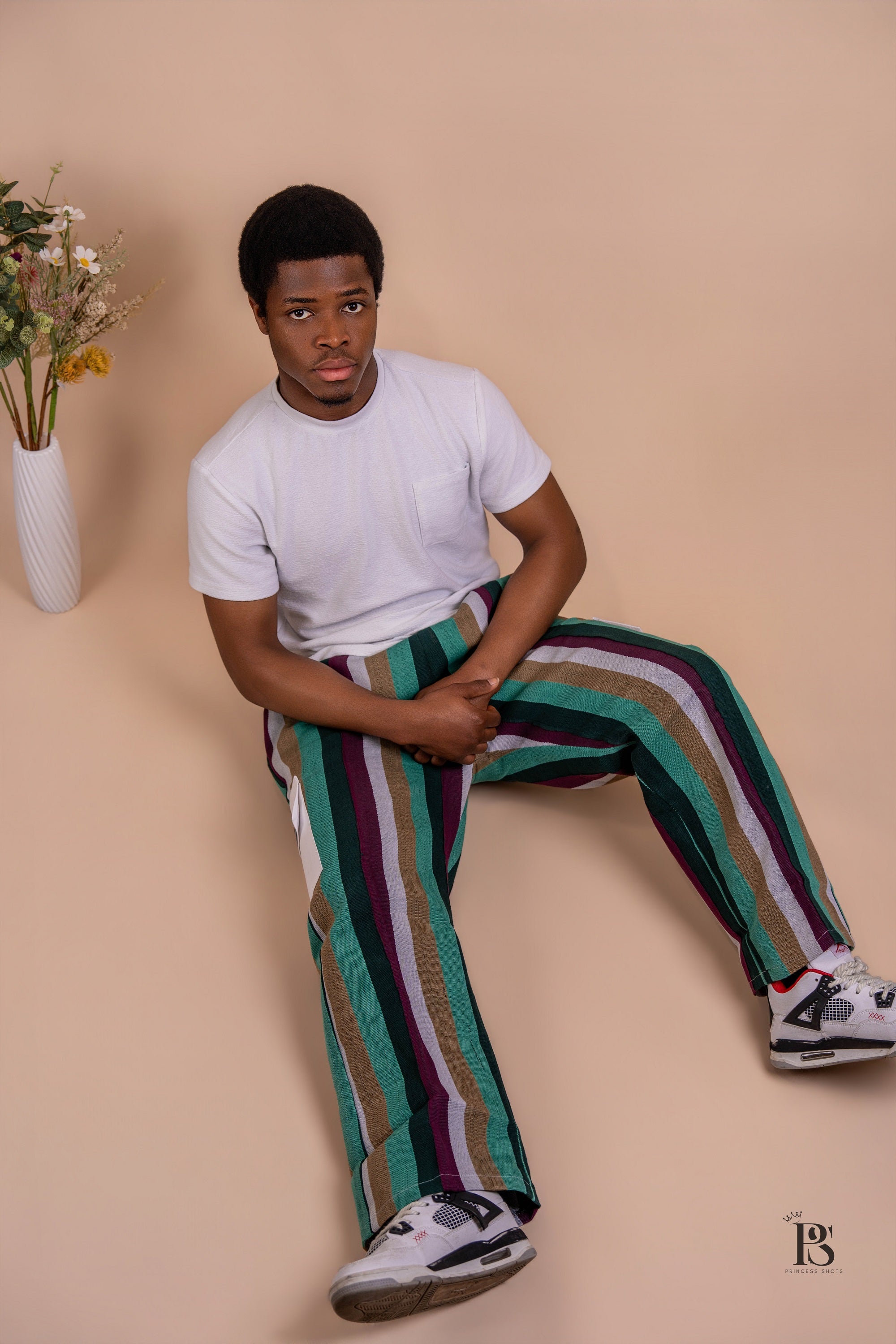 Heritage Stripe Aso Oke Baggy Trousers