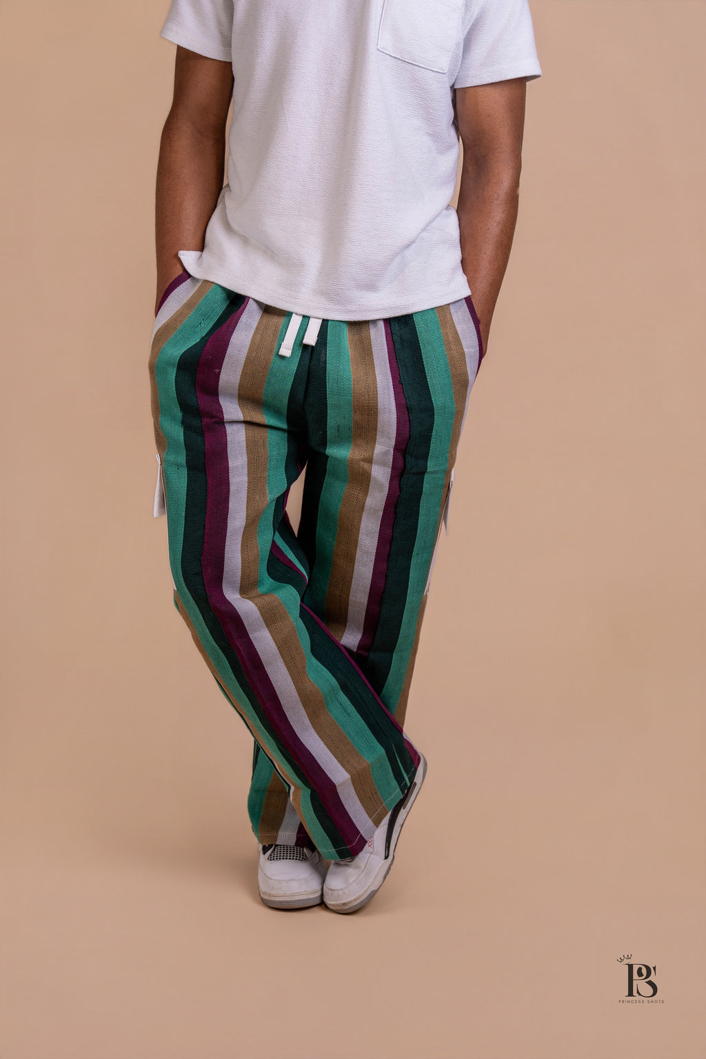 Heritage Stripe Aso Oke Baggy Trousers
