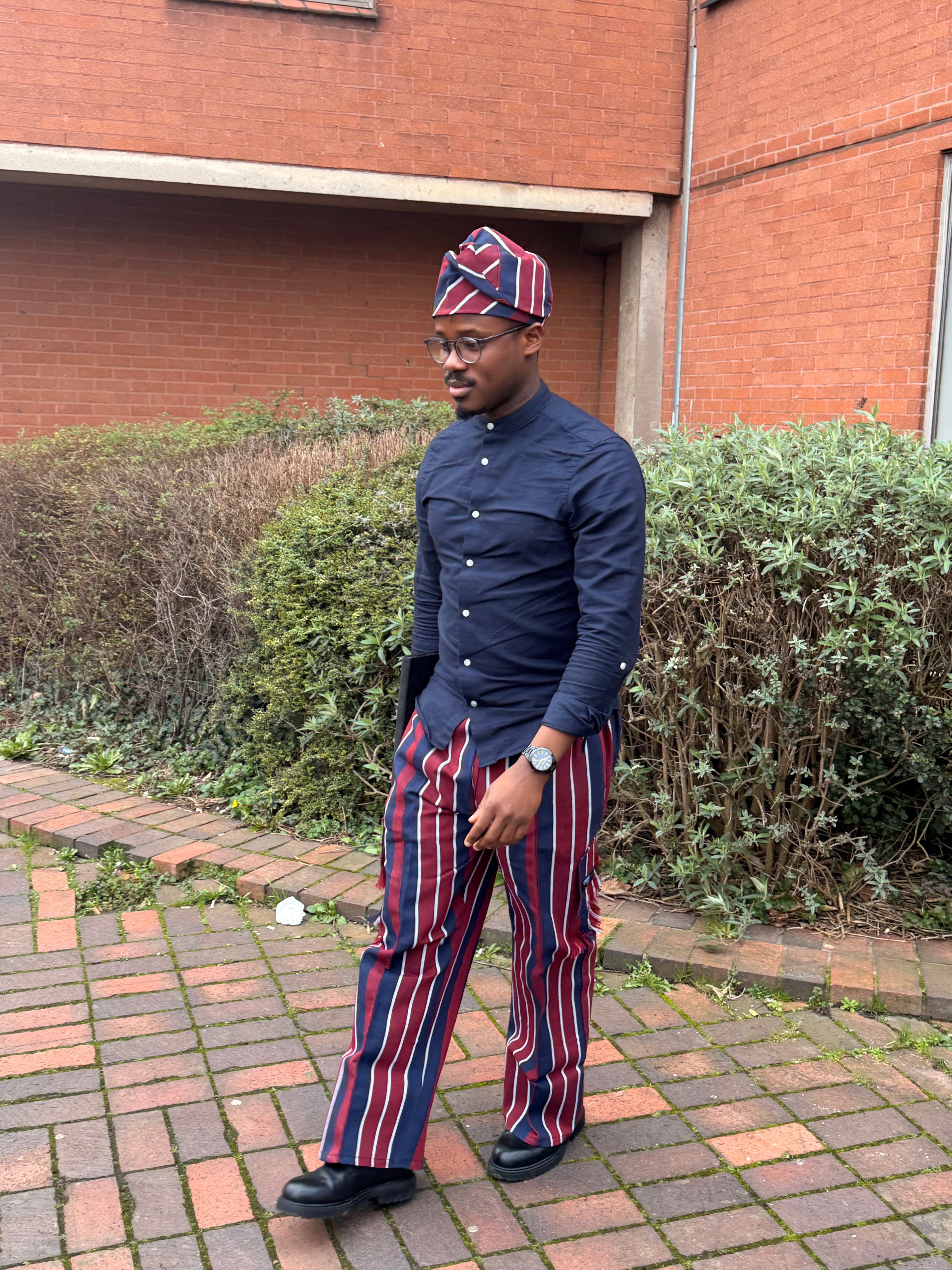 Aso Oke Baggy Trouser with Cap