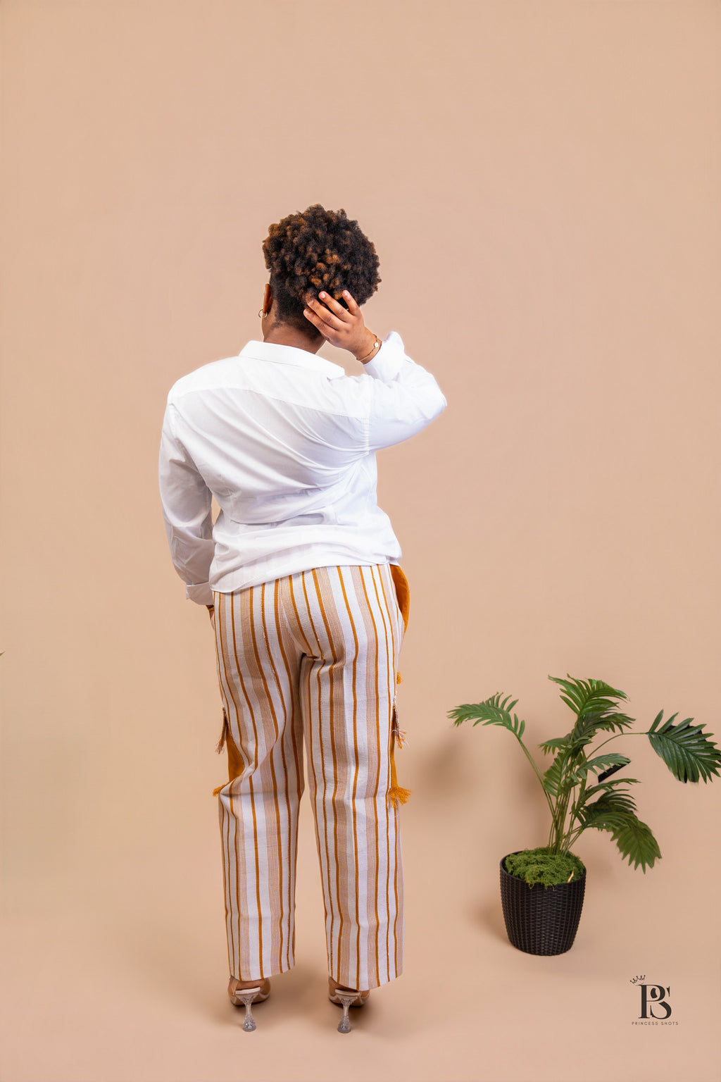 Mustard Yellow Aso Oke Trousers