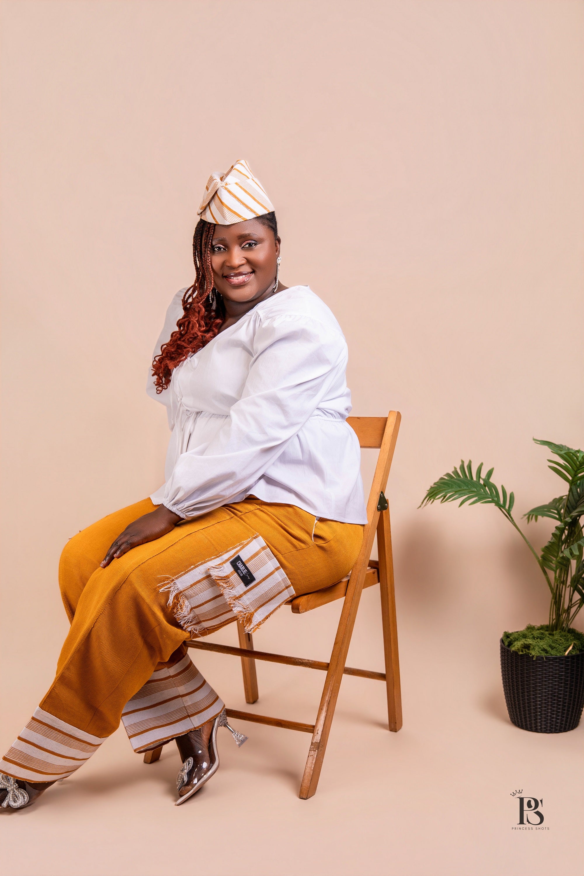 Mustard Yellow Aso Oke Trousers