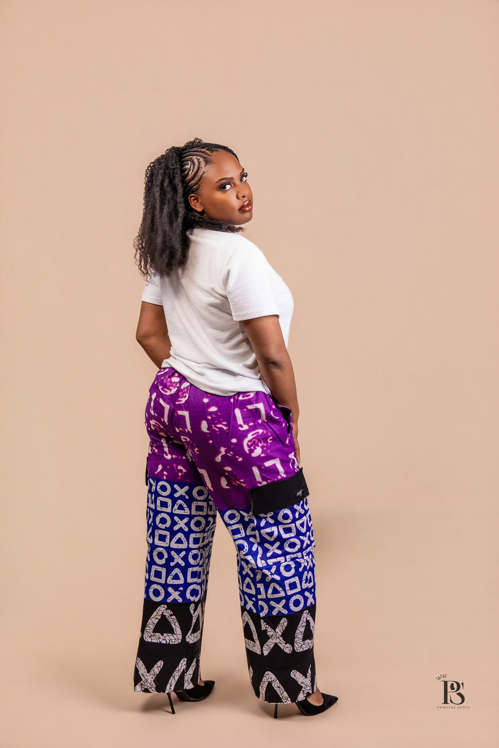 Purple Ankara Baggy Trousers