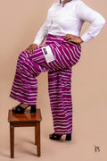 Royal Magenta Ankara Baggy Trousers