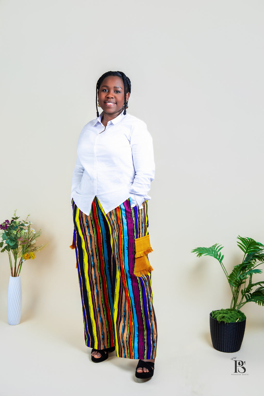 Sunburst Stripe Ankara Trousers